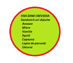 Etichete semilucioase rotunde Sandwich-uri dipuite, 35x35 mm, 500 et/rola