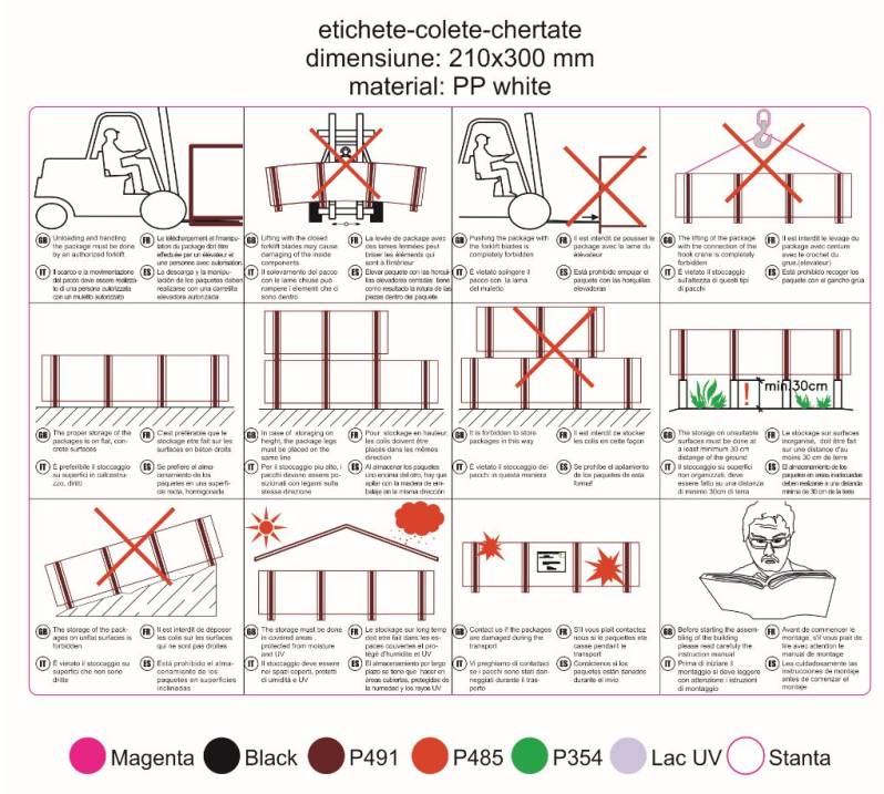 Etichete plastic Ergio Colete Chertate 210x300 mm