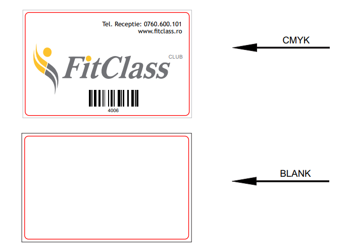 Card PVC personalizat FITCLASS