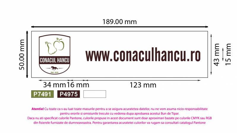 Banda adeziva personalizata Conacul Hancu, 50mm/66m