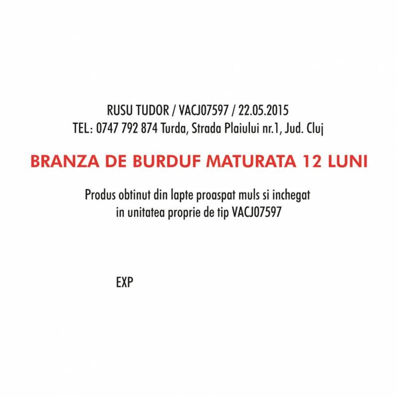 Etichete semilucioase autoadezive pretaiate in rola, 58x43 mm, 500 et./rola, personalizate MATURATA