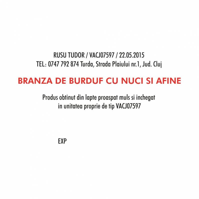 Etichete semilucioase autoadezive pretaiate in rola, 58x43 mm, 500 et./rola, personalizate NUCI