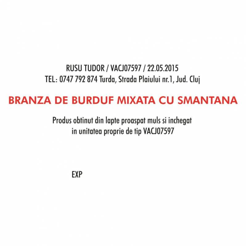 Etichete semilucioase autoadezive pretaiate in rola, 58x43 mm, 500 et./rola, personalizate SMANTANA