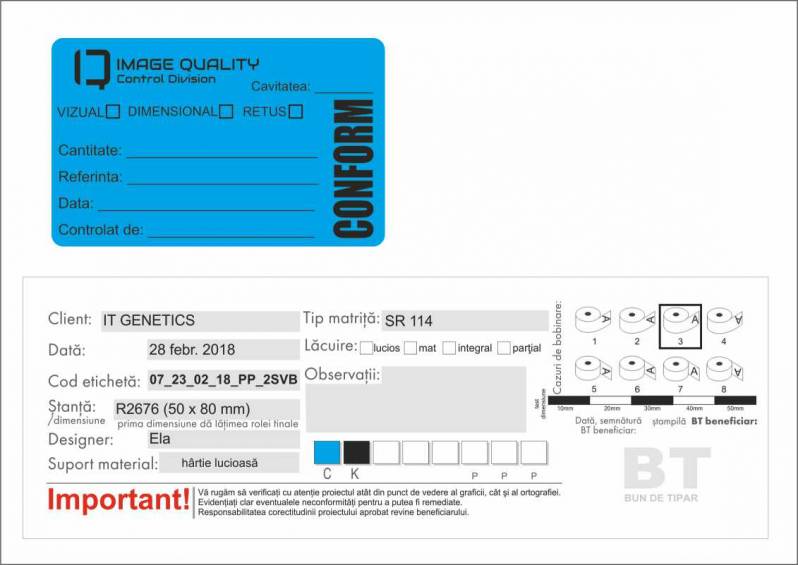 Etichete semilucioase Expert Office Image Quality CONFORM, albastre, 50x80 mm