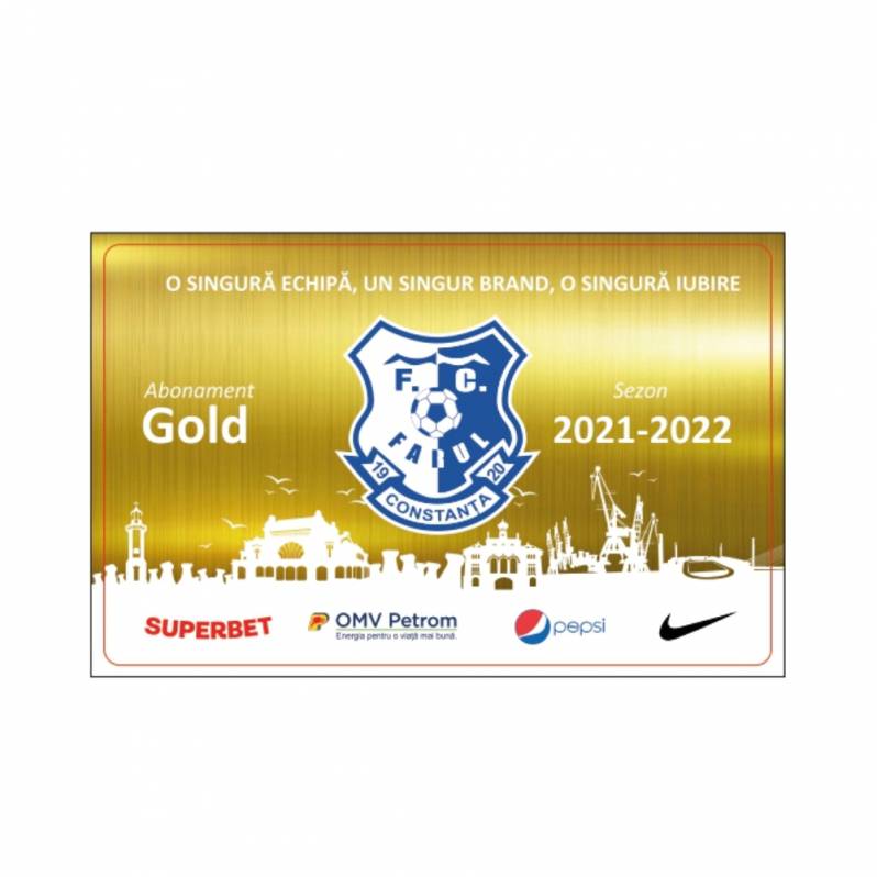 Card PVC alb personalizat fata-verso, Farul Constanta, Abonament Gold