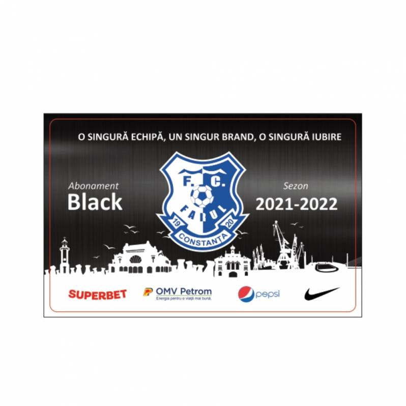 Card PVC alb personalizat fata-verso, Farul Constanta, Abonament Black