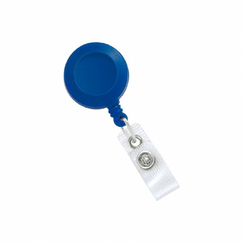 Clips cu snur retractabil, albastru