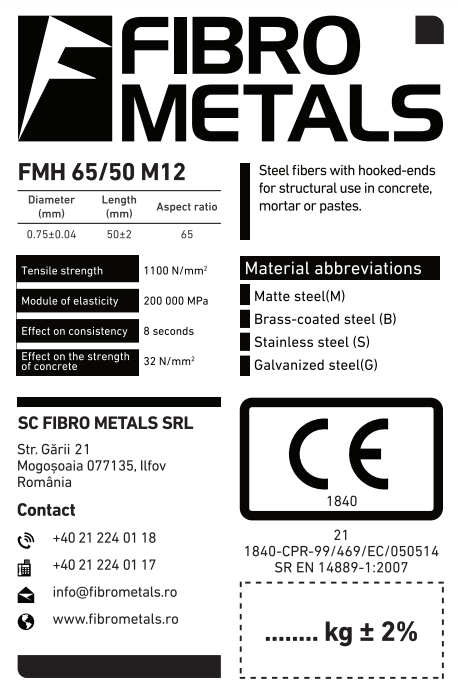 Etichete semilucioase FIBRO FMH 65/50, 100x150 mm