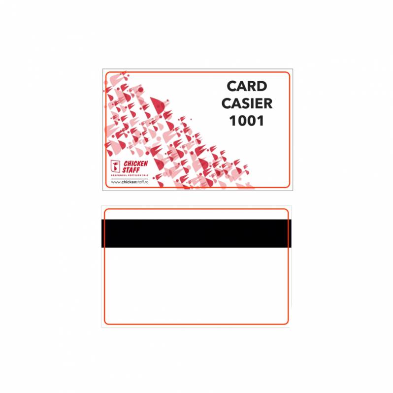 Card magnetic PVC Hi-Co personalizat fata-verso, Chicken Staff, Card Casier