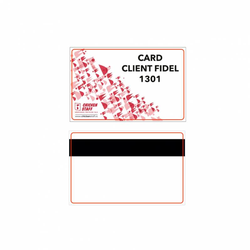 Card magnetic PVC Hi-Co personalizat fata-verso, Chicken Staff, Card Client Fidel