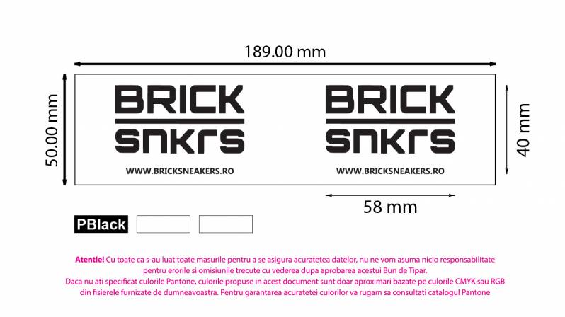 Banda adeziva personalizata BRICKSNEAKERS, 50mm/66m