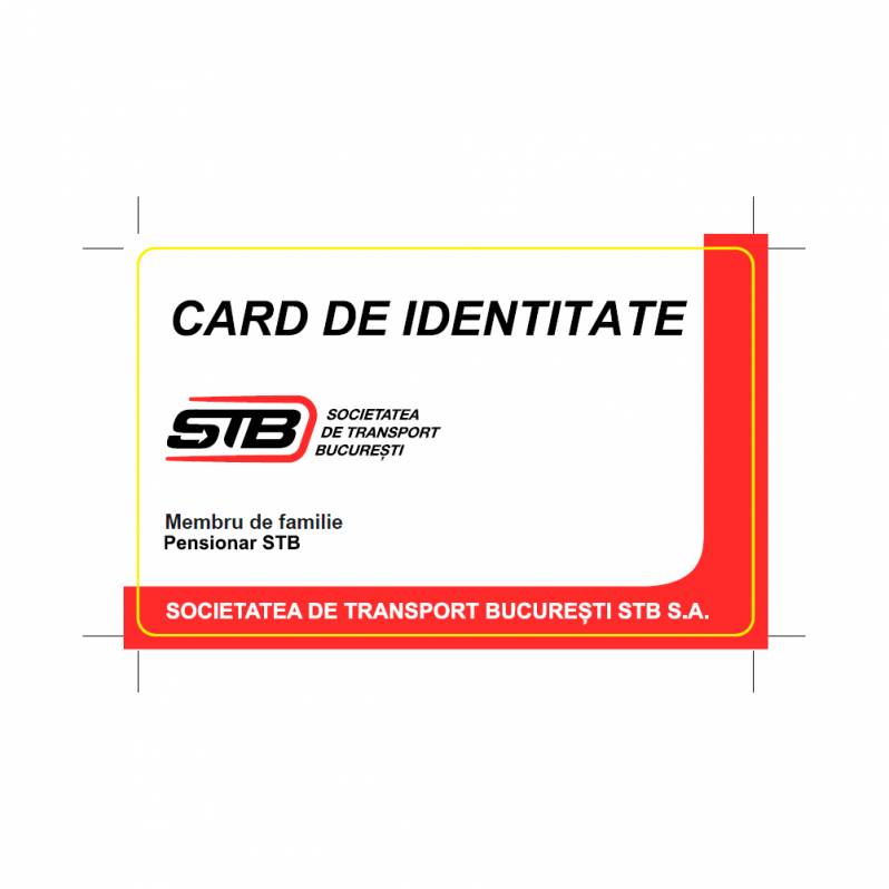 Card CFC-R, Mifare 1K, CR80, personalizat fata, Membru de familie pensionari STB