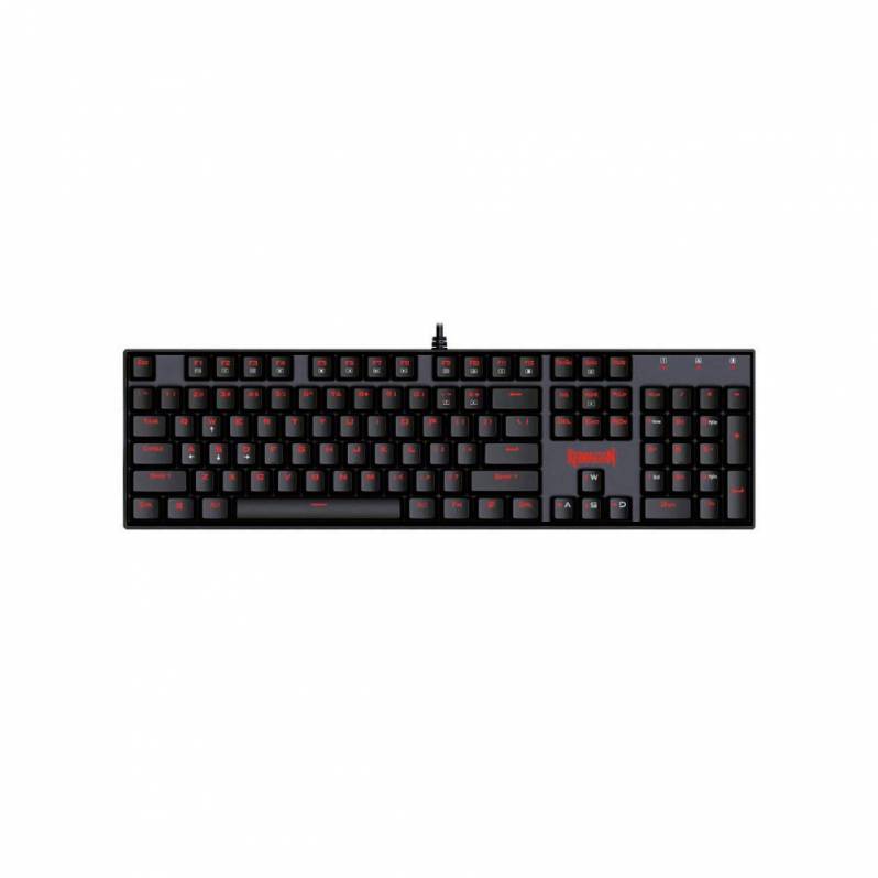 Tastatura mecanica Redragon Mitra, iluminare rosu, switch blue, USB, negru