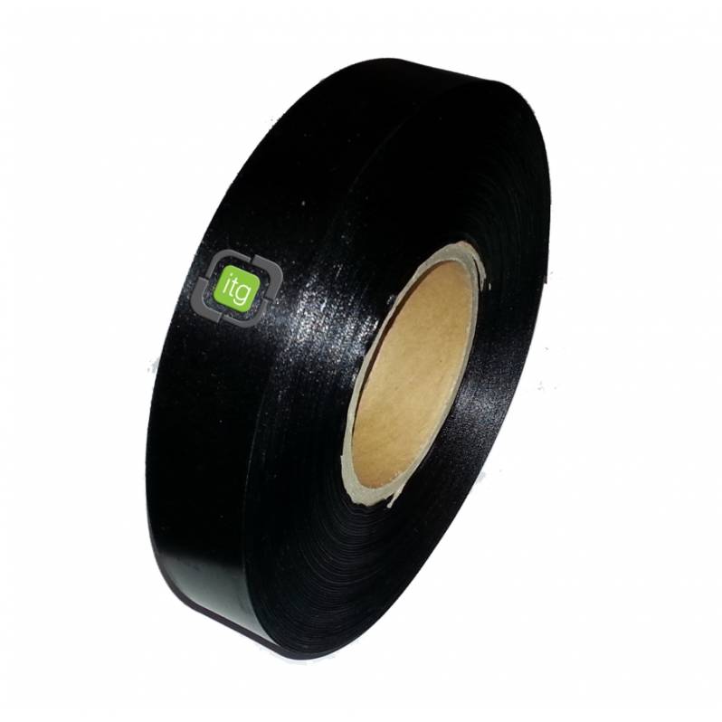 Banda de satin negru dublu pentru etichetare 40mm