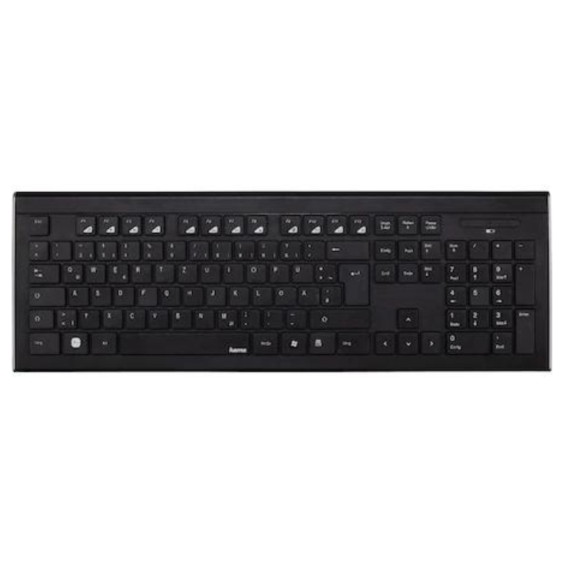 Tastatura Hama Cortino Wireless, layout RO, 105 taste, negru