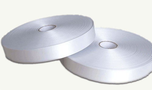 Doppelter Satinschleifenband zum Etikettieren 110 mm, weiß