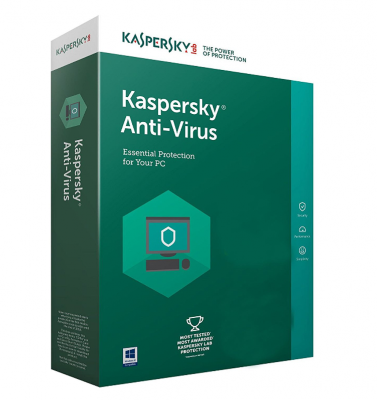 Kaspersky Anti-Virus - 2018, 1 utilizator, 1 an, Renoual BOX