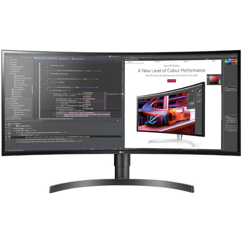 Monitor LG 34WL85C-B, 34", curbat, negru