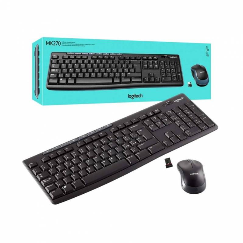 Kit tastatura si mouse wireless Logitech MK270 Black