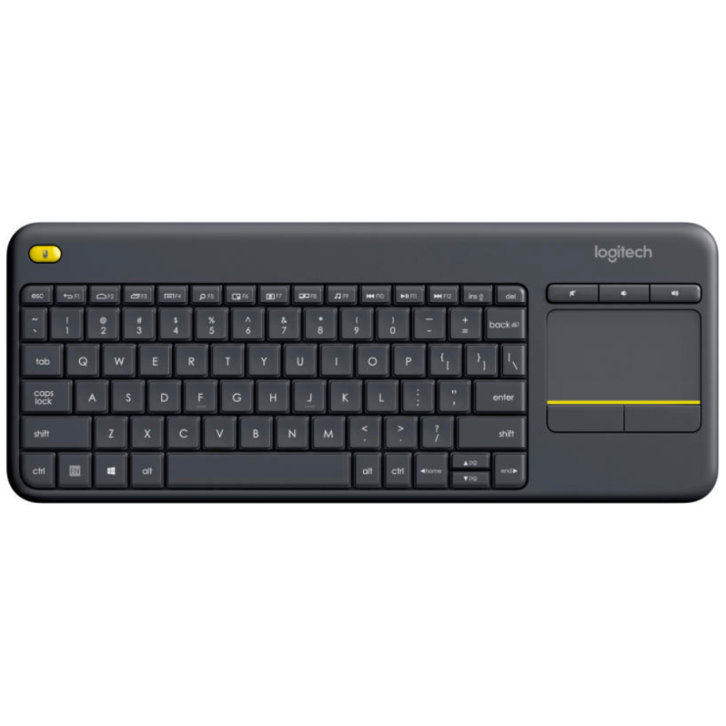 Tastatura wireless Logitech K400 Plus, touchpad, negru