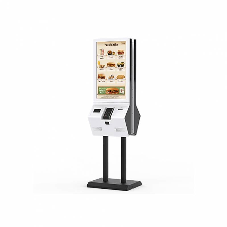 Sistem Kiosk Interactiv Metter 32", 2 ecrane, NO OS, imprimanta termica, cititor coduri de bare, indoor, stand de podea