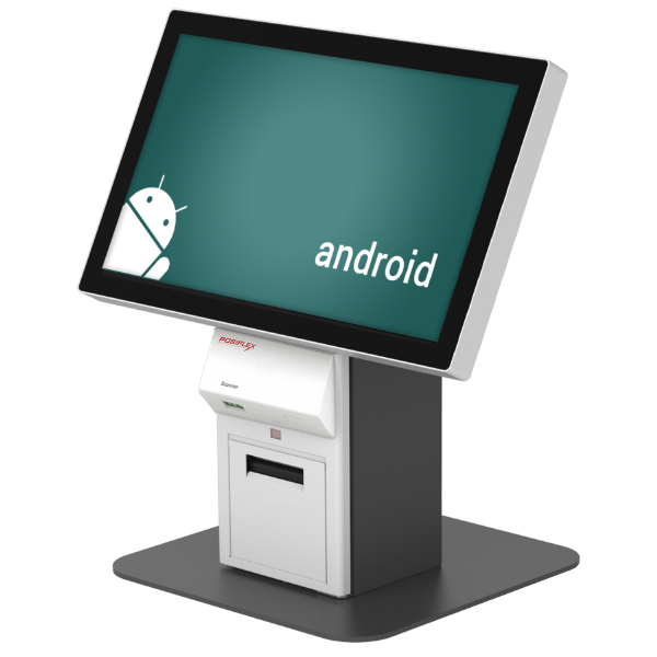 Sistem Kiosk Interactiv Posiflex EK Series, 15.6", Android 7.1, imprimanta 80mm, scanner 2D, BT, Wifi, NFC, soporte