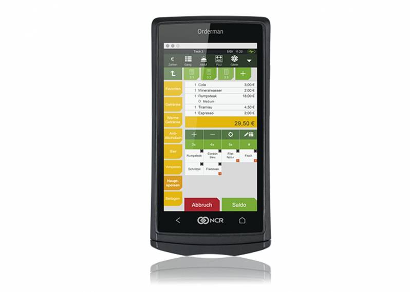Telefon rezistent NCR Orderman 5+, 5 inch, acumulator, Care2Gold