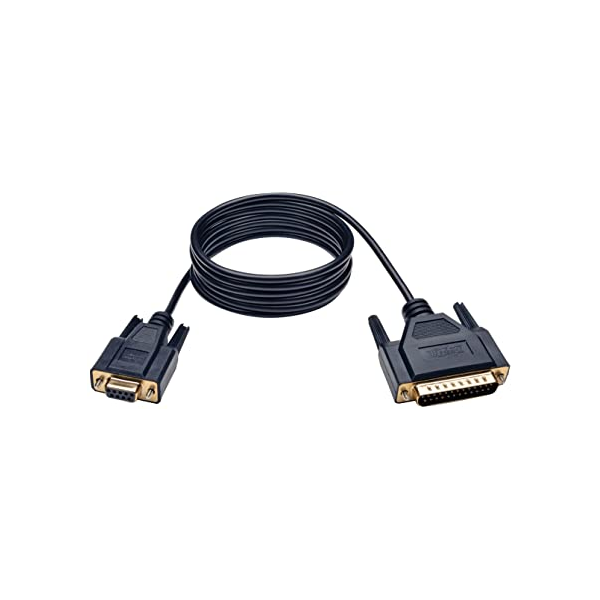 Cablu Serial RS232 2m DB9 (F) la DB25 (M), negru, cu pini Epson TM