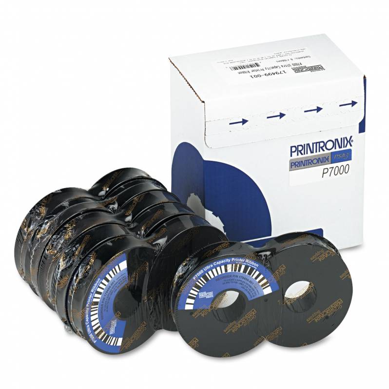 Set 6 riboane Printronix P7000, negru