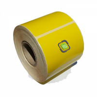 Rolle gelber Thermoetiketten ZINTA 38x25mm, 1000 Etiketten/Rolle