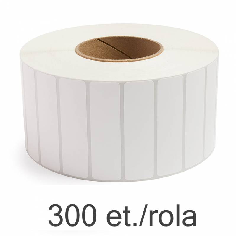 Rola etichete de plastic ZINTA albe 24x150mm, 300 et./rola