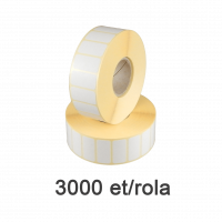 Halbglänzende Etikettenrolle ZINTA 30x15mm, 3000 Etiketten/Rolle