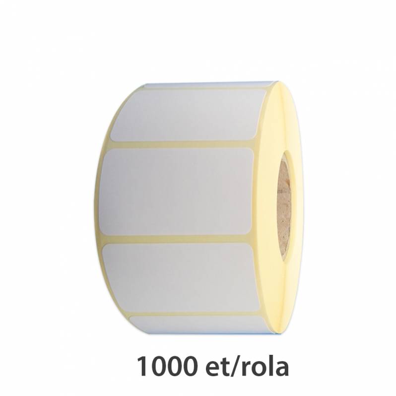 Rola etichete PVC autodistructibile albe 50x32mm, 1000 et./rola