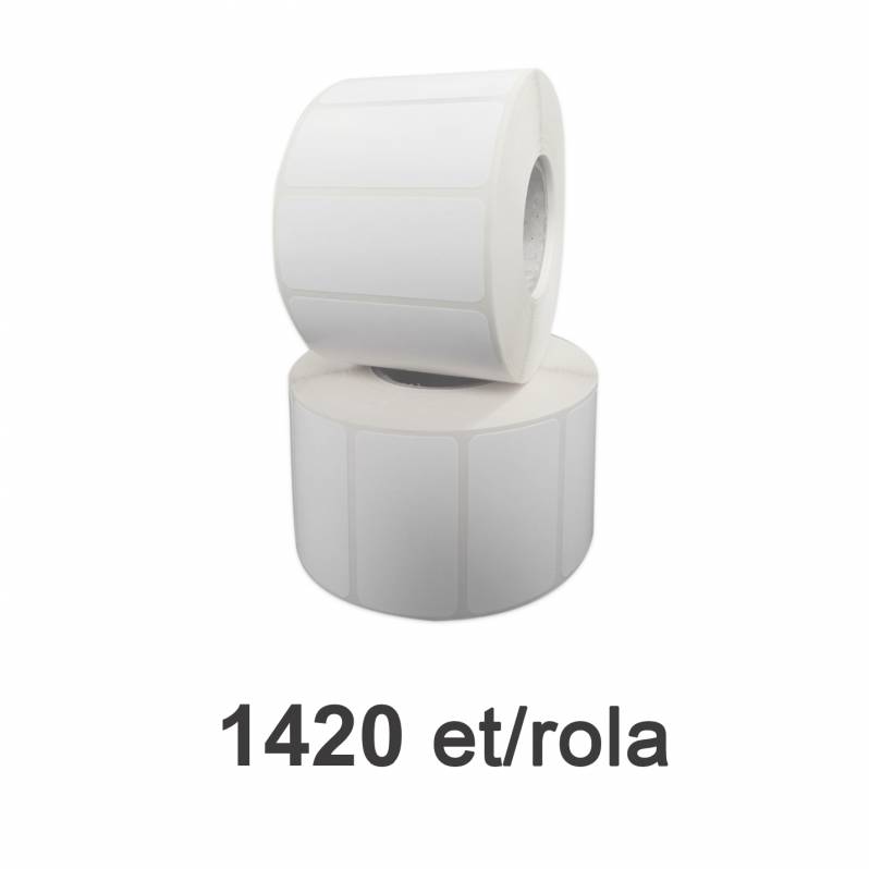 Rola etichete de plastic ZINTA albe 50x26mm, 1420 et./rola