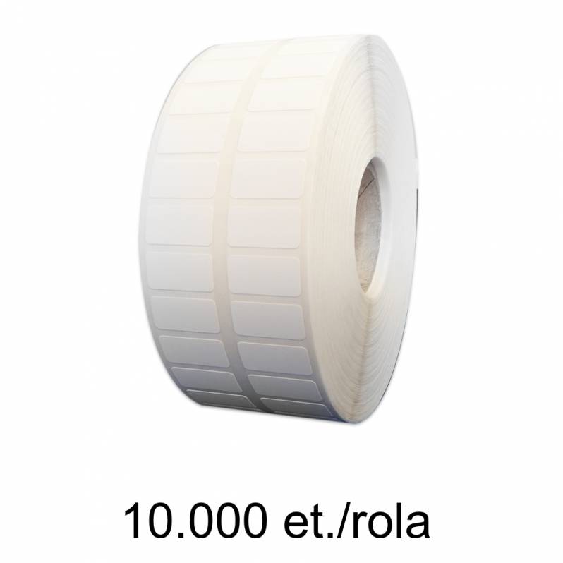 Rola etichete de plastic ZINTA albe 20x10mm, 10.000 et./rola