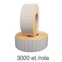 Halbglänzende Etikettenrolle ZINTA 40x10mm, 3000 Et./Rolle