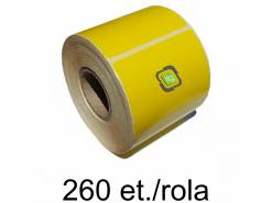 Halbglänzende Etikettenrolle ZINTA 100x150mm, gelb, 260 Etiketten/Rolle