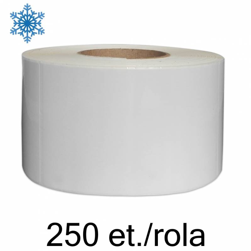 Rola etichete de plastic ZINTA albe 100x200mm, pentru congelate, 250 et./rola