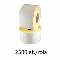 Halbglänzende Etikettenrolle ZINTA 38x15,5 mm, 2500 Et./Rolle