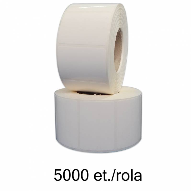 Rola etichete de plastic ZINTA albe 50x32mm, 5000 et./rola