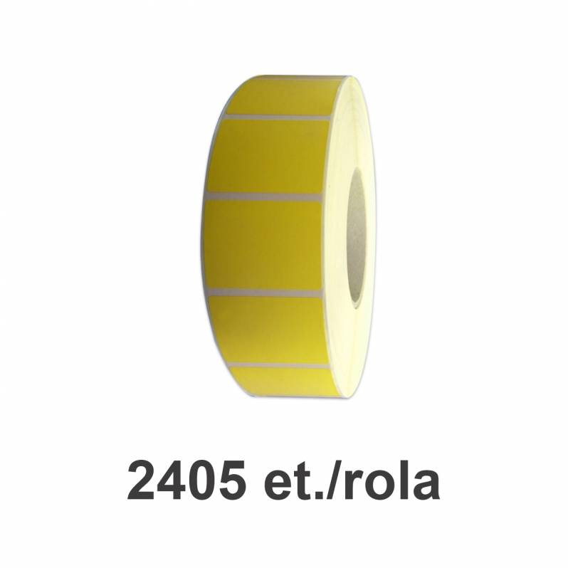 Rola etichete semilucioase ZINTA galbene 80x60mm, 2405 et./rola