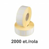 Beschriftungsrolle für Thermoetiketten ZINTA 38x25mm, 2000 Etiketten pro Rolle