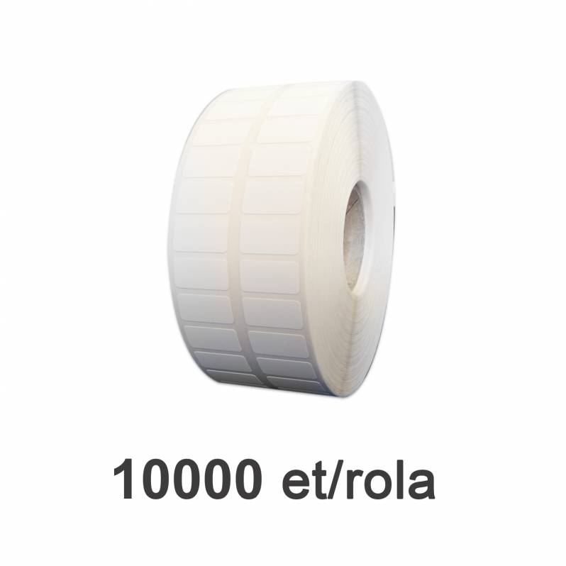 Rola etichete de plastic ZINTA albe 11x11mm, pentru congelate, 3et./rand, 10.000 et./rola