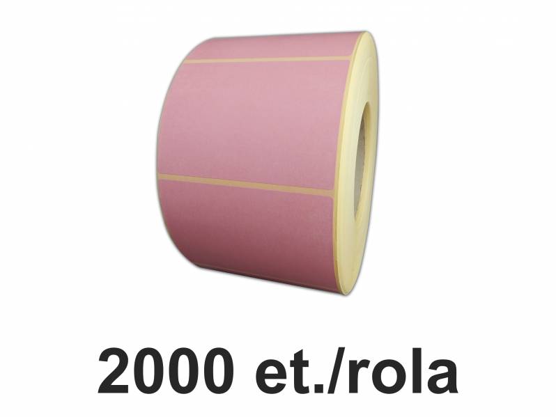 Rola etichete semilucioase ZINTA roz 100x100mm, 2000 et./rola