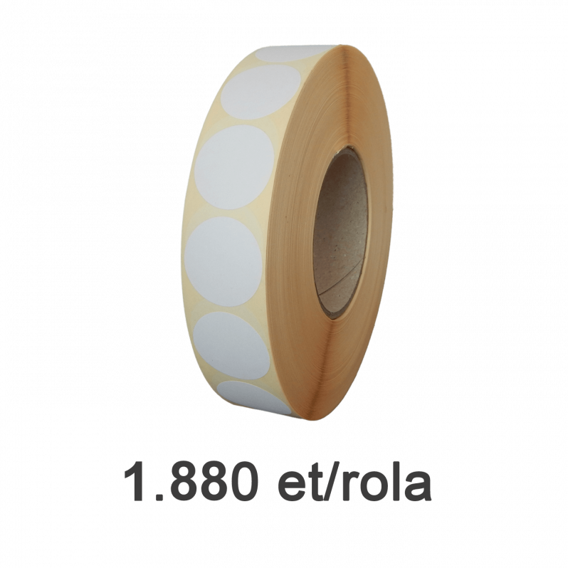 Rola etichete semilucioase ZINTA rotunde 77mm, 1880 et./rola