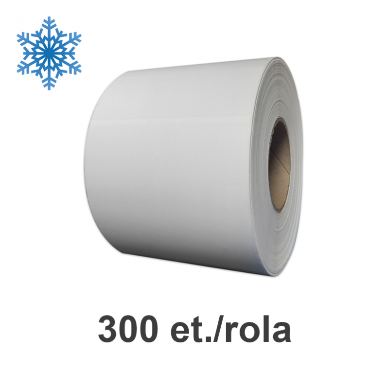 Rola etichete de plastic ZINTA albe 102x148mm, pentru congelate, 300 et./rola