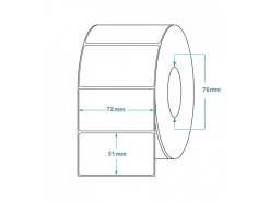 Thermoetikettenrolle ZINTA 72x51mm, 3000 Et./Rolle