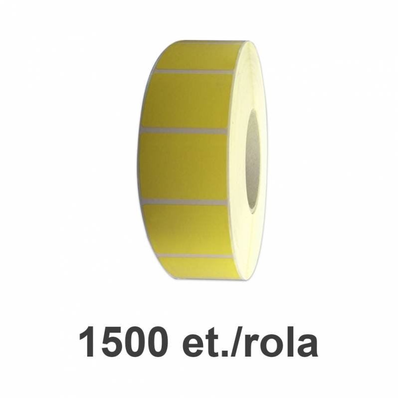 Rola etichete termice ZINTA galbene 50x25mm, 1500 et./rola