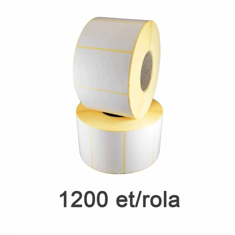 Rola etichete de plastic ZINTA albe 50x40mm, 1200 et./rola