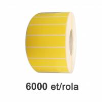 Halbglänzende ZINTA Etikettenrolle gelb 100x23mm, 6000 Etiketten/Rolle